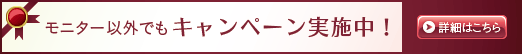 モニター以外でもキャンペーン実施中！ 詳細はこちら
