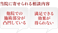 当院に寄せられる相談内容