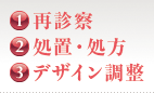 再診察／処置・処方／デザイン調整